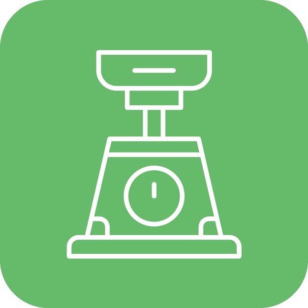 El icono vectorial de la escala de la cocina se puede utilizar para el conjunto de iconos de artículos para el hogar
