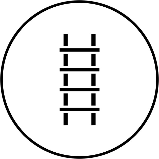 El icono vectorial de la escalera de la biblioteca se puede utilizar para el conjunto de iconos de la biblioteca