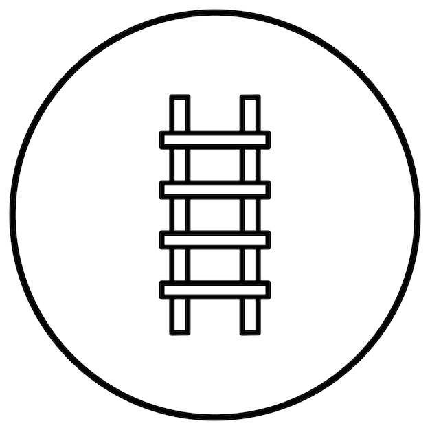 El icono vectorial de la escalera de la biblioteca se puede utilizar para el conjunto de iconos de la biblioteca