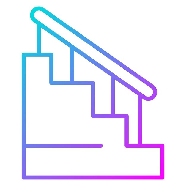 El icono vectorial de la escalera se puede usar para el conjunto de iconos de mejoras para el hogar