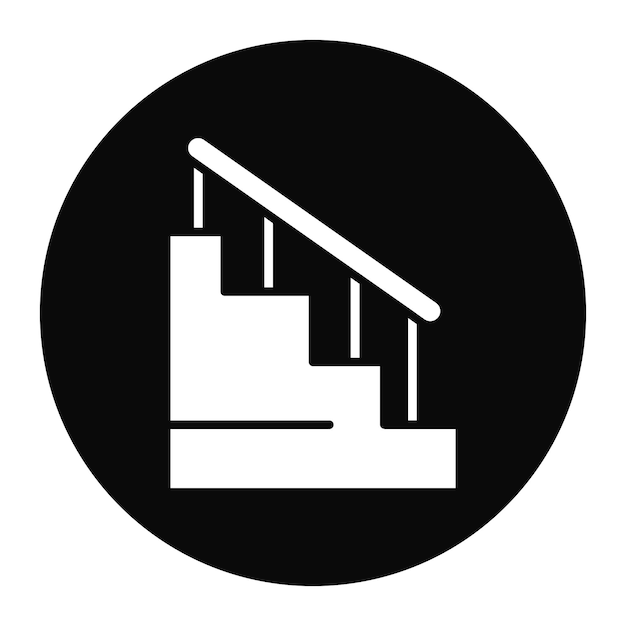 El icono vectorial de la escalera se puede usar para el conjunto de iconos de mejoras para el hogar