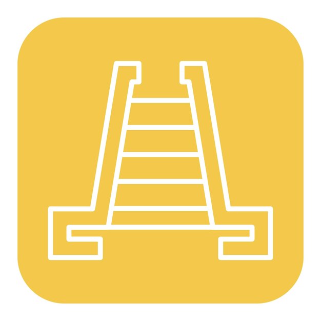 El icono vectorial de las escaleras se puede utilizar para el conjunto de iconos del ferrocarril