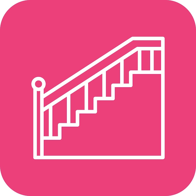El icono vectorial de las escaleras se puede utilizar para el conjunto de iconos interiores