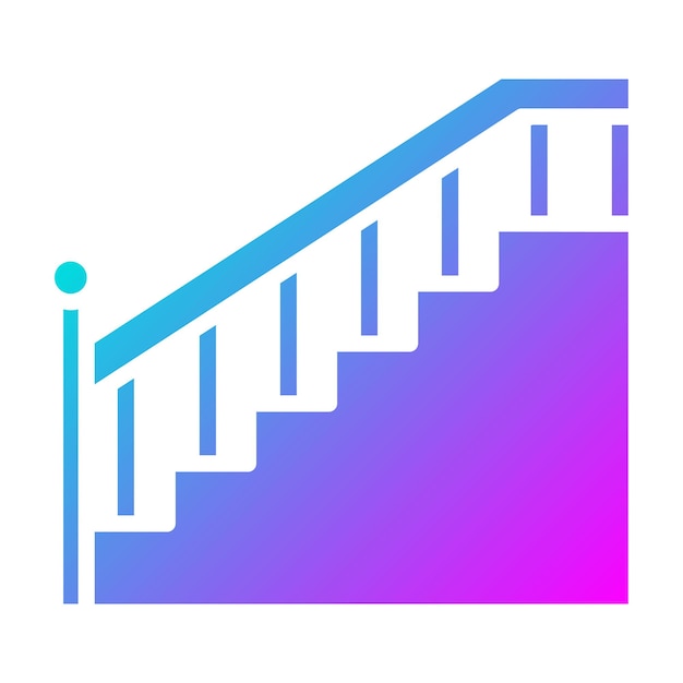El icono vectorial de las escaleras se puede utilizar para el conjunto de iconos interiores