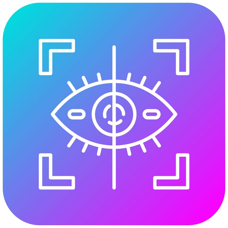 Vector el icono vectorial del escáner ocular se puede utilizar para el conjunto de iconos de tecnología