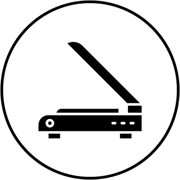 El icono vectorial del escáner se puede utilizar para el conjunto de iconos de computadora y hardware