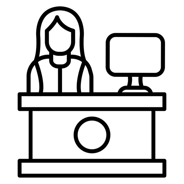 El icono vectorial del escritorio caliente se puede utilizar para el conjunto de iconos del espacio de trabajo conjunto