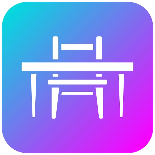 El icono vectorial del escritorio de la escuela se puede utilizar para el conjunto de iconos del jardín de infantes