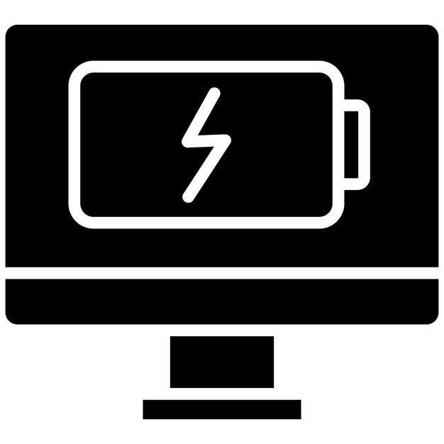 El icono vectorial del escritorio se puede utilizar para el conjunto de iconos de batería y energía