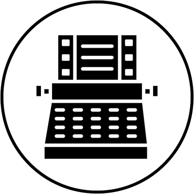 El icono vectorial de escritura de guiones se puede usar para el conjunto de iconos de producción de video