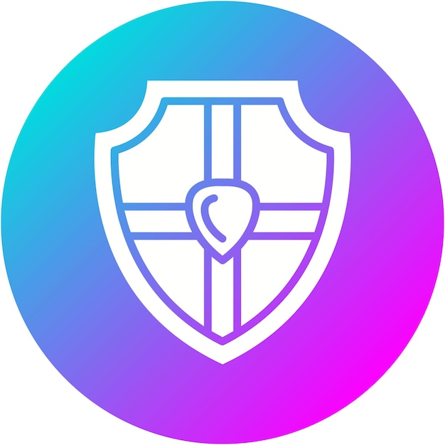 El icono vectorial del escudo antiguo se puede usar para el conjunto de iconos de la civilización antigua
