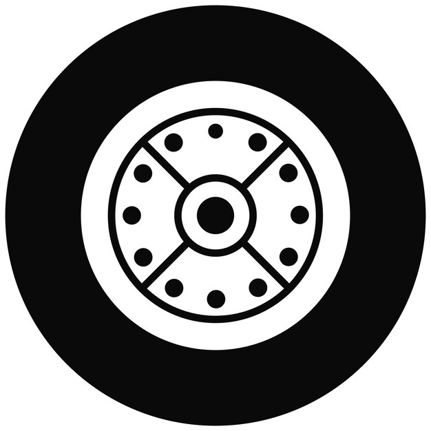 El icono vectorial del escudo de madera se puede usar para el conjunto de iconos medievales