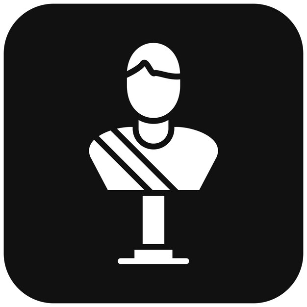 El icono vectorial de la escultura se puede usar para el conjunto de iconos de Art and Craft Supplies