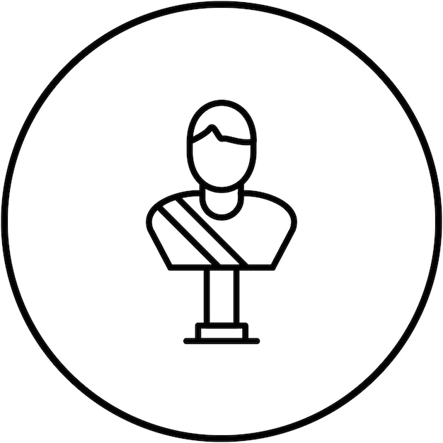 El icono vectorial de la escultura se puede usar para el conjunto de iconos de Art and Craft Supplies
