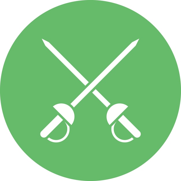 El icono vectorial de esgrima se puede usar para el conjunto de iconos de los Juegos Olímpicos