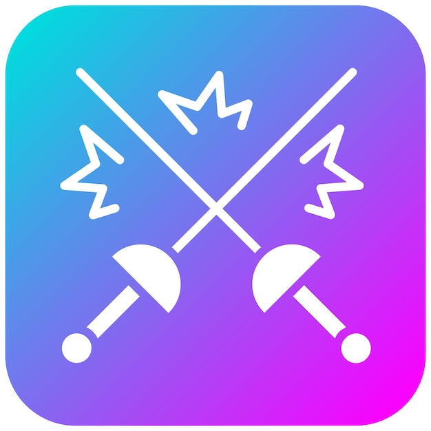 El icono vectorial de esgrima se puede usar para el conjunto de iconos de los Juegos Olímpicos