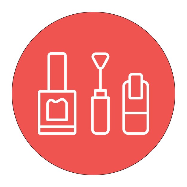 El icono vectorial del esmalte de uñas se puede usar para el conjunto de iconos del spa