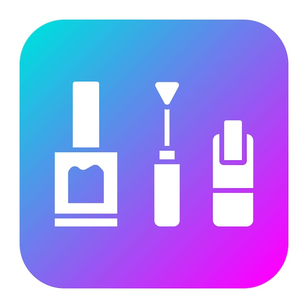 El icono vectorial del esmalte de uñas se puede usar para el conjunto de iconos del spa