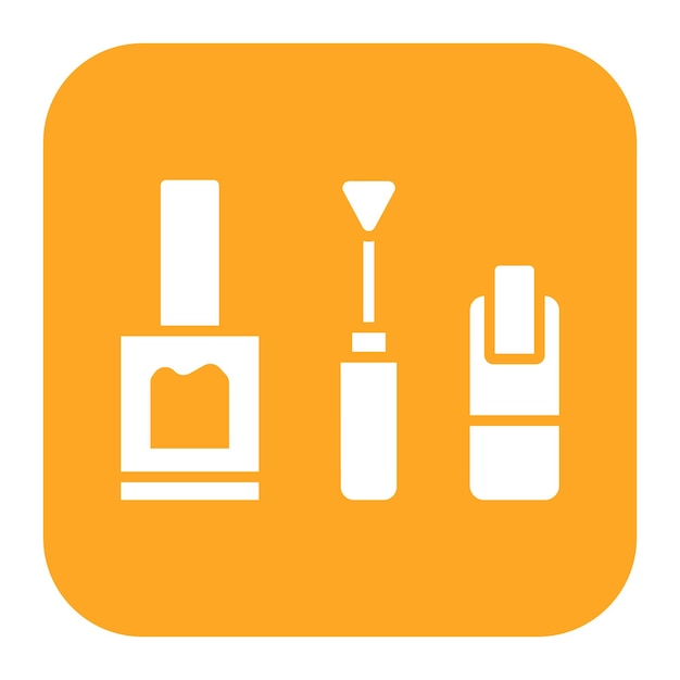 El icono vectorial del esmalte de uñas se puede usar para el conjunto de iconos del spa