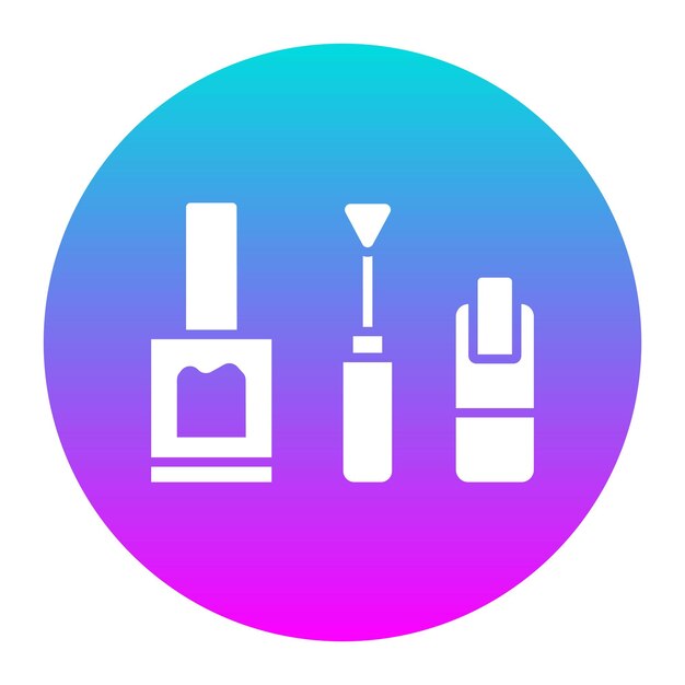 El icono vectorial del esmalte de uñas se puede usar para el conjunto de iconos del spa