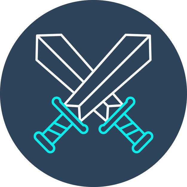 El icono vectorial de la espada del juego se puede usar para el conjunto de iconos del juego en línea