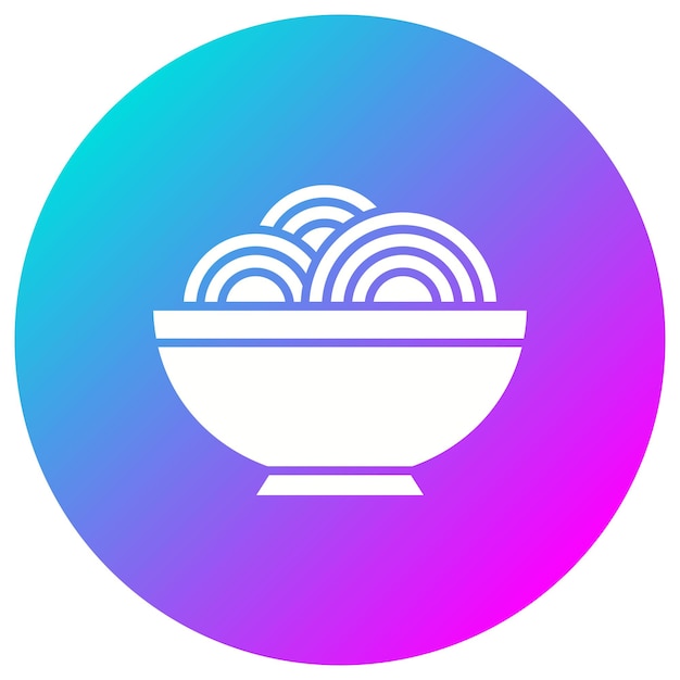 El icono vectorial de espagueti se puede usar para el conjunto de iconos de la mañana y el desayuno
