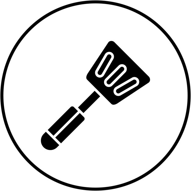 El icono vectorial de la espátula se puede usar para el conjunto de iconos del restaurante