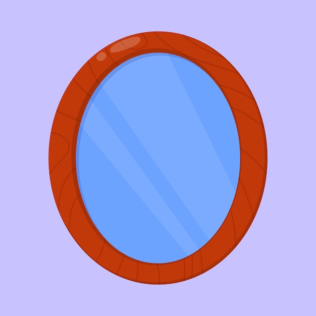Icono vectorial del espejo del baño Icono vector del espejo de la pared