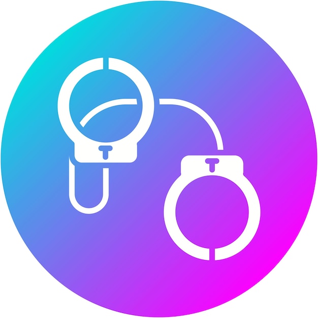 El icono vectorial de las esposas se puede usar para el conjunto de iconos de los Servicios de Emergencia