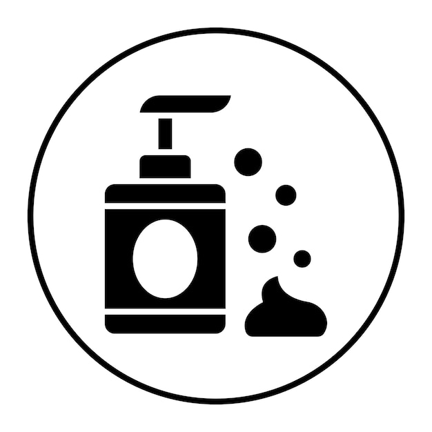 El icono vectorial de la espuma de limpieza se puede utilizar para el conjunto de iconos de cuidado de la piel