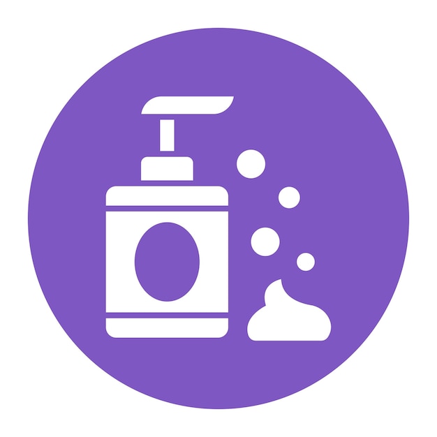 El icono vectorial de la espuma de limpieza se puede utilizar para el conjunto de iconos de cuidado de la piel