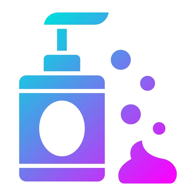El icono vectorial de la espuma de limpieza se puede utilizar para el conjunto de iconos de cuidado de la piel