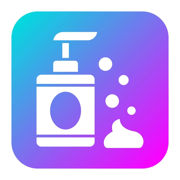 El icono vectorial de la espuma de limpieza se puede utilizar para el conjunto de iconos de cuidado de la piel