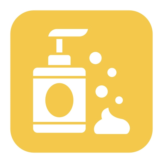 El icono vectorial de la espuma de limpieza se puede utilizar para el conjunto de iconos de cuidado de la piel