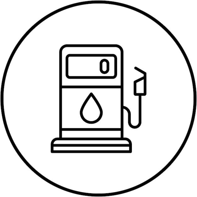 El icono vectorial de la estación de combustible se puede usar para el conjunto de iconos de Auto Racing
