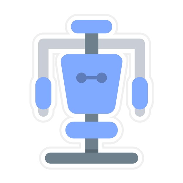 El icono vectorial de la estación de gimnasio se puede usar para el conjunto de iconos del gimnasio