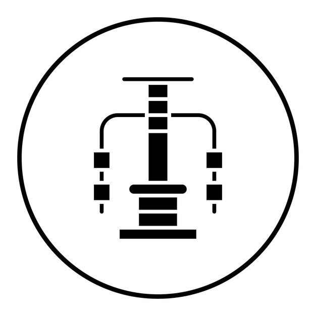 El icono vectorial de la estación de gimnasio se puede usar para el conjunto de iconos del gimnasio