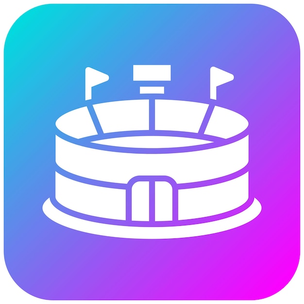 El icono vectorial del estadio se puede usar para el conjunto de iconos de los Juegos Olímpicos