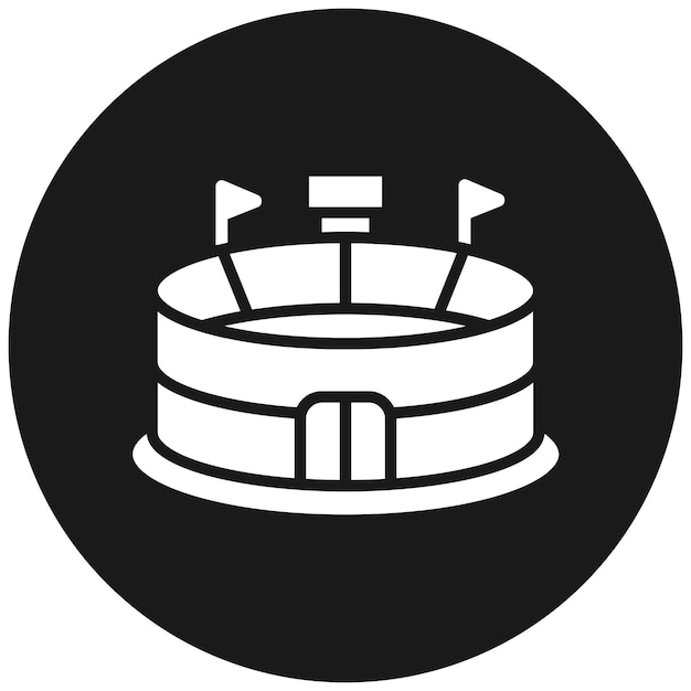 El icono vectorial del estadio se puede usar para el conjunto de iconos de los Juegos Olímpicos