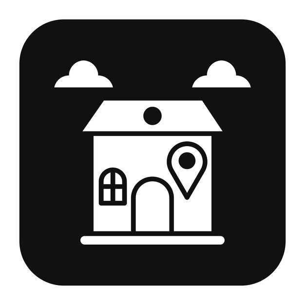 El icono vectorial de la estancia en casa se puede utilizar para el conjunto de iconos de planificación de vacaciones