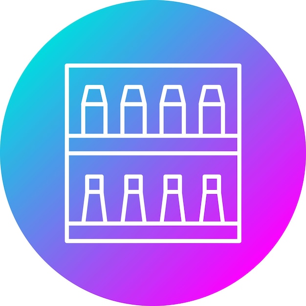 El icono vectorial del estante se puede usar para el conjunto de iconos del mercado callejero