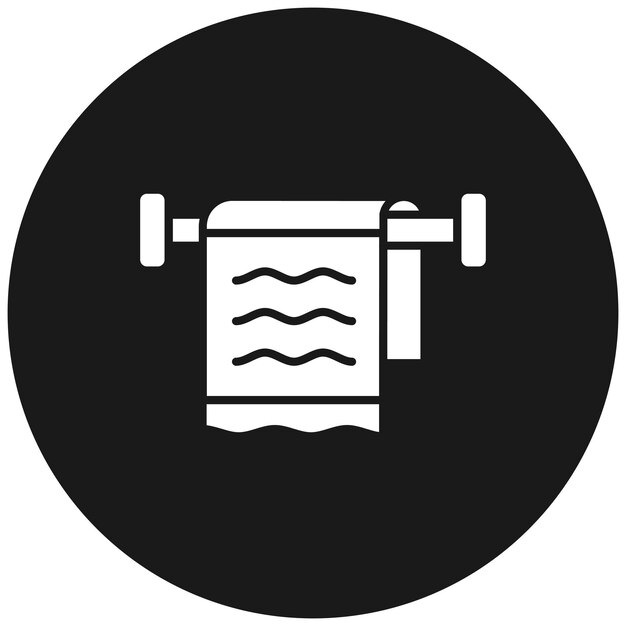 El icono vectorial del estante de toallas se puede utilizar para el conjunto de iconos de artículos para el hogar