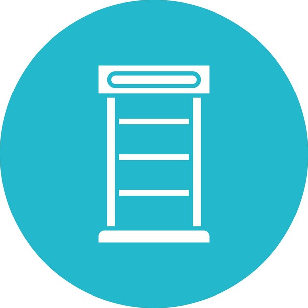 El icono vectorial de los estantes se puede utilizar para el conjunto de iconos de procesos industriales