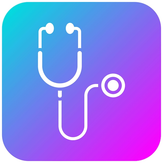 El icono vectorial del estetoscopio se puede utilizar para el conjunto de iconos de Medicina I