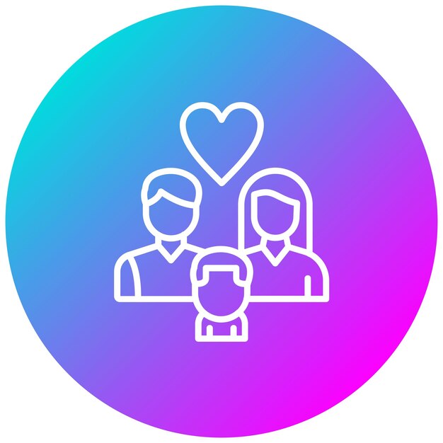 El icono vectorial de estilo parental se puede usar para el conjunto de iconos de adopción de niños