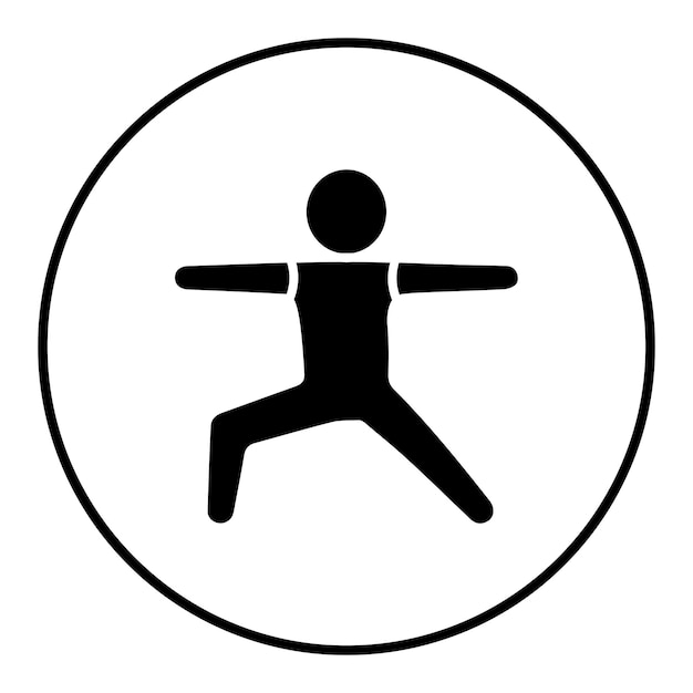 El icono vectorial de estiramiento de gimnasio se puede usar para el conjunto de iconos de gimnasia