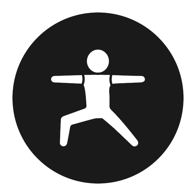 El icono vectorial de estiramiento de gimnasio se puede usar para el conjunto de iconos de gimnasia