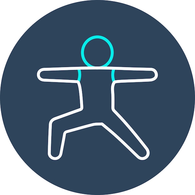 El icono vectorial de estiramiento de gimnasio se puede usar para el conjunto de iconos de gimnasia