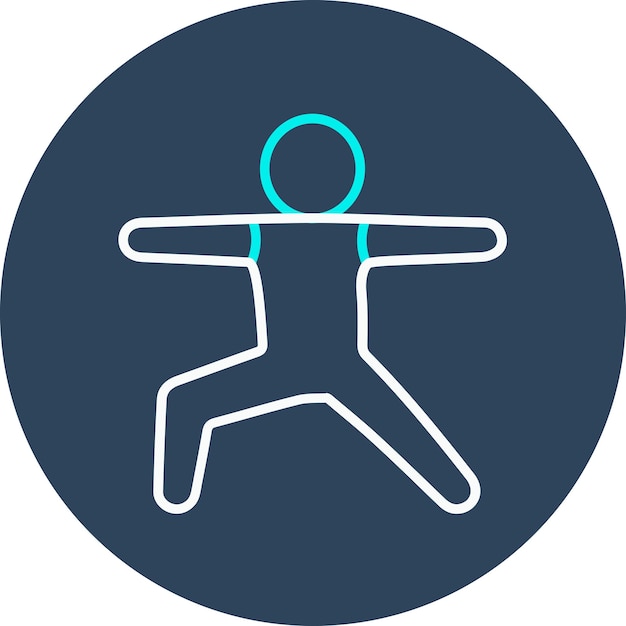 Vector el icono vectorial de estiramiento de gimnasio se puede usar para el conjunto de iconos de gimnasia