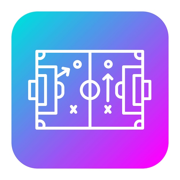 El icono vectorial de estrategia se puede usar para el conjunto de iconos de fútbol